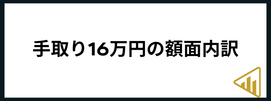 手取り16万