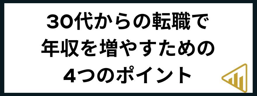 30代年収30代が転職で年収アップするための4つのポイント