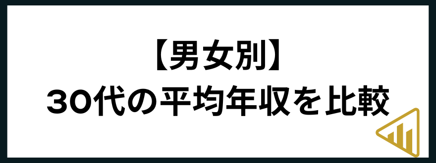 30代年収男女別30代の平均年収