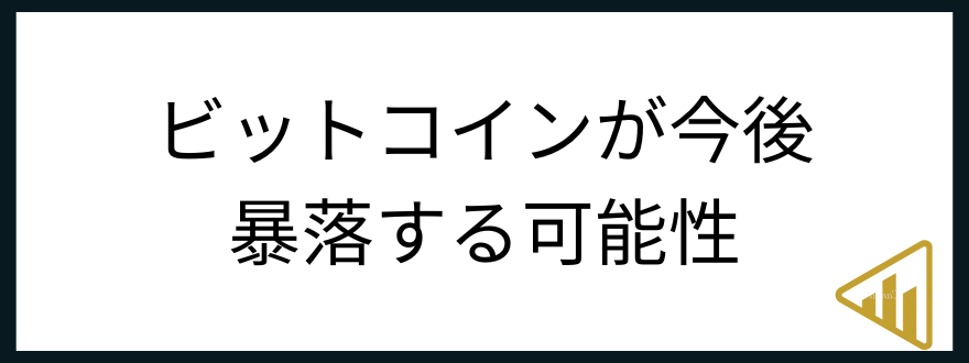 ビットコイン今後_暴落する可能性